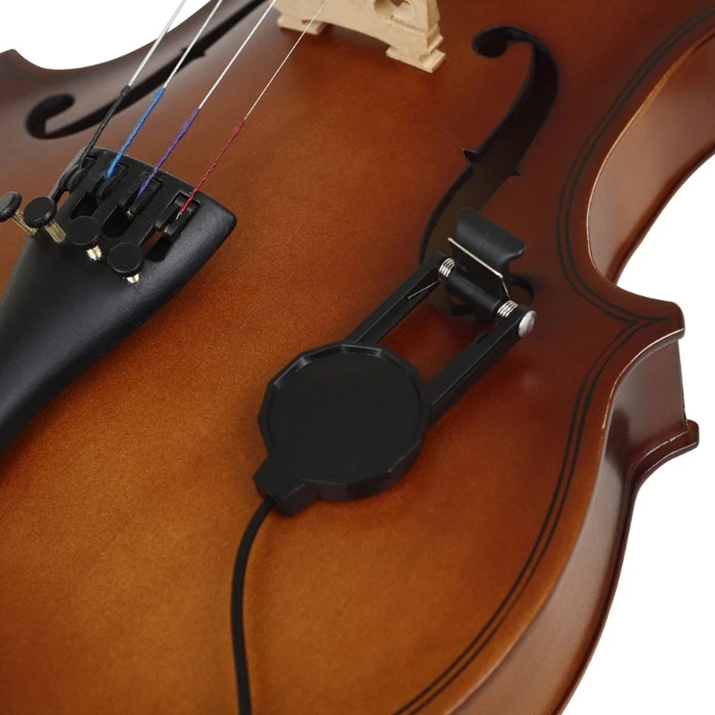 G92F Violin Pickup 2.8Meter 6.35mm Audible Clip on Microphone Piezo Violin Guitar Pickups for Acoustic Guitar Violin