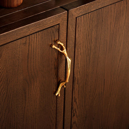 Modern Minimalist Branch Pulls Solid Brass Handles Household Wooden Cabinet Knobs Durable Drawer Handles Stylish and Robust