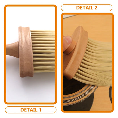 Guitar Piano Drum Ukulele Universal Wooden Brush for Musical Instrument All Purpose Cleaner Tool Cleaning Fretboard Supply