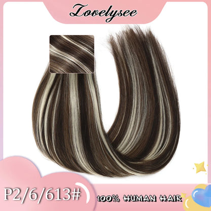 60Grams Lightweight Straight Clip In Human Hair Extensions Full Head 3Pcs Ombre Color Brazilian Machine Remy Hairpiece for Women