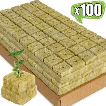 500/50Pcs Planting Cubes Sponge Wool Starter Plugs Hydroponic Grow Media Cubes Seedling Grow Block Greenhouse Garden Supplies