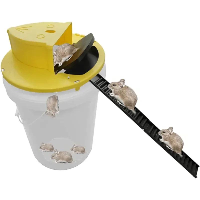 1Pc Pitfall Mouse Catcher Trap Bucket Automatic Reset Flipping Sliding Bucket Lid Automatic Reset After Catching Mice