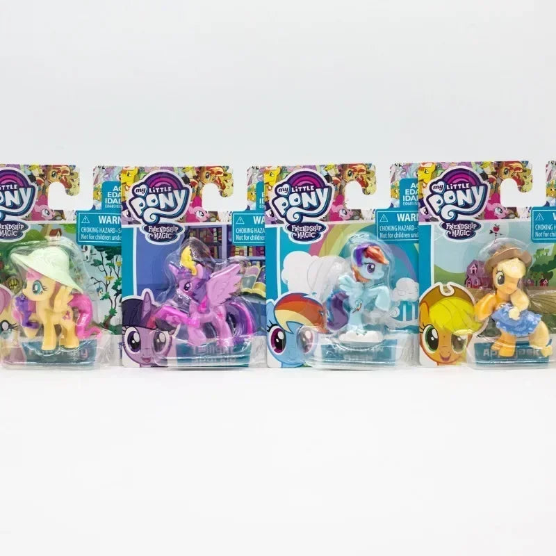 Hasbro Anime My Little Pony Mini Story Doll Series Action Figure Friendship is Magic Twilight Applejack Fluttershy Model Toys