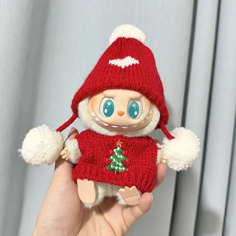 15cm Labubu Idol Dolls Clothes Beautiful Kimono New Year Xmas Accessories Korea Kpop Exo Clothing Hoodie Plush Doll'S Clothes