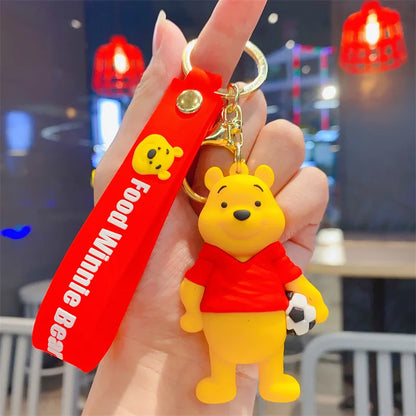 New Anime Disney Keychain Cartoon Mickey Mouse Minnie Lilo & Stitch Cute Doll Keyring Ornament Key Chain Pendant Kids Toys Gifts