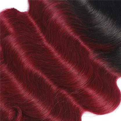 1b/99j Ombre Brown Bundles Body Wave Huamn Hair Bundles 100g/pc 100% Real Brazilian Virgin Human Hair Weave Extensions For Women