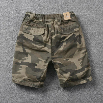 Short Pants for Men with Draw String Baggy Camouflage Camo Mens Cargo Shorts Wide Loose Harajuku 2024 Fashion Popular Casual Y2k