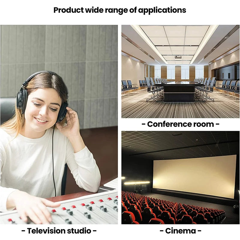 12 Pcs Sound-Absorbing Panels Sound Insulation Pads,Echo Bass Isolation,Used for Wall Decoration and Acoustic Treatment