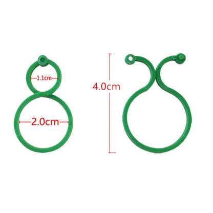 50Pcs 8 Word Buckle Vine Tying Clips Ring Fixing Bracket Garden Plant Holder Tools Garden Decorations Plant Climbing Wall Clips