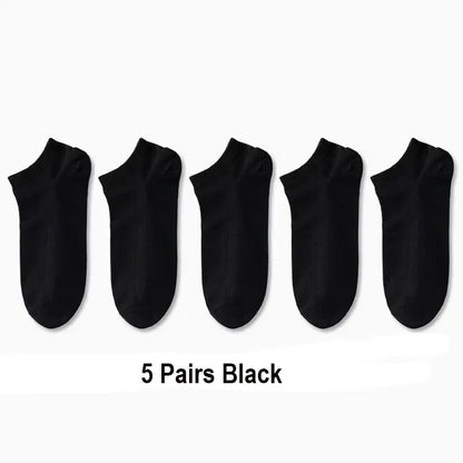 5/10/20/30 Pairs Women/Men Boat Socks Invisible Low Cut Silicone Summer No-show Ankle Socks Solid Color Casual Breathable