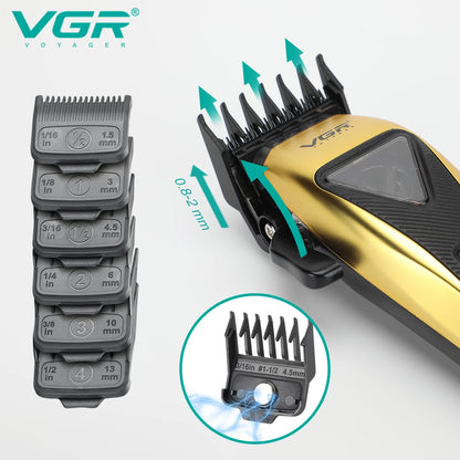 VGR Hair Clipper Professional Hair Trimmer Electric Hair Cutting Machine Vector Motor Haircut 9000 RPM Clipper for Men V-015