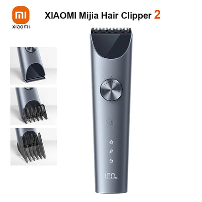 XIAOMI Mijia Electric Hair Clipper 2 Mens Professional Barber Hair Trimmer Cordless Hair Cutting Machine Rechargeable Clippers