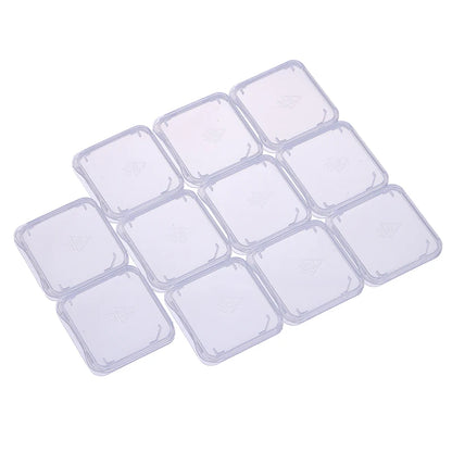 10pcs/lot Transparent SD Memory Card Case Holder Box Storage Boxes Memory Card Clear Plastic Case Holder Protector