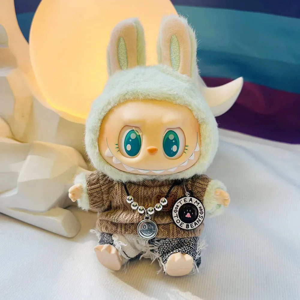 17cm Labubu I II Idol Dolls Fashion Clothes Sitting Party Cute Mini Plush Doll'S Outfit Clothing Accessories For Korea Kpop Exo