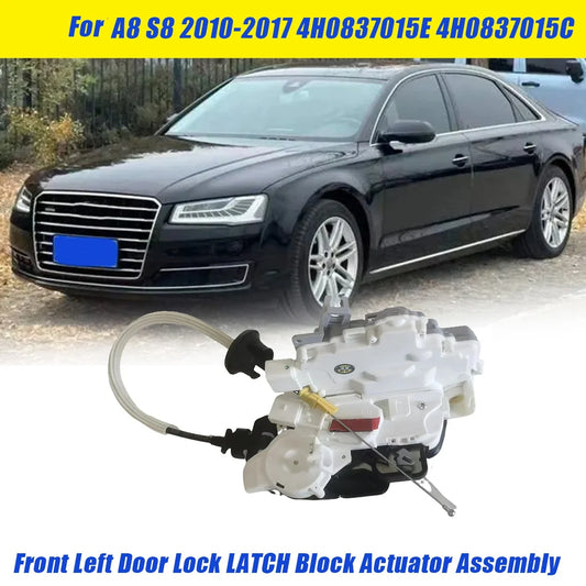 Left Front Door Lock Latch Actuator Assembly 4H0837015C for Audi A8 S8 2010-2017 Car Door Locking Block 4H0837015E