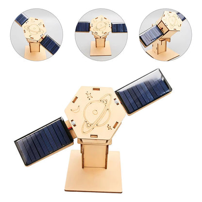 Diy Technology Small Production Stem Experimental Teaching Aids Space Model Artificial Satellite Educational Toys Solar Power Toy Kit Science