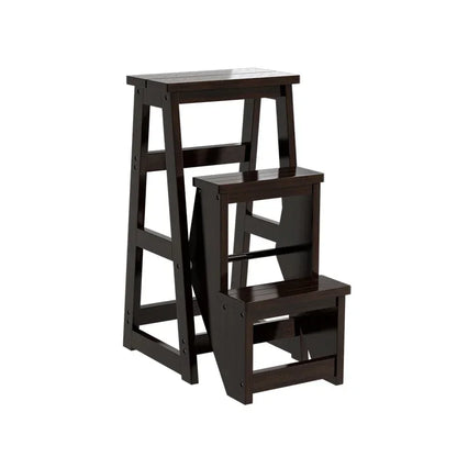 Innovative Multifunctional Household Ladder: Solid Wood Folding Storage, Dual-Use Ladder Chair, Climbing Stool for Home