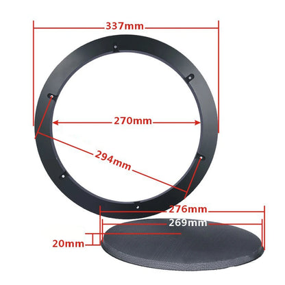 Speaker Net Cover 12Inch Plastic Frame, Metal Iron Wire Grilles Professional Speaker Cover Audio Equipment Parts