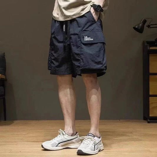 Men's Cargo Shorts Oversize Wide Baggy Male Short Pants Loose Big Size Black Strech Clothes Jorts Summer Homme Vintage New In