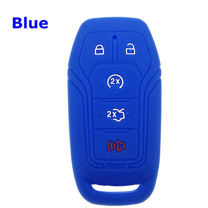 Silicone Key Case FOR Ford F-150 2015-2018 Fusion Focus Fiesta Mustang Explorer 2015-2018 F-250 F-350 F-450 F-550 Auto Key Cover