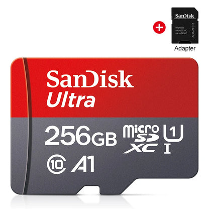 Sandisk Ultra A1 Micro SD Card 128GB Class 10 Flash TF Card 128GB Memory Card 128gb memoria disk for samrtphone + SD Adapter