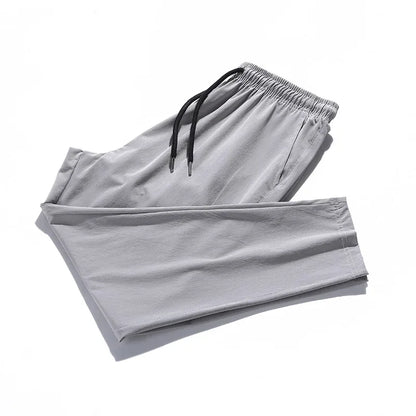 Summer Men Casual Pants Joggers Sweatpants Mens Solid Color Elastic Waist Trousers Fitness Sportswear Fashion Spring Sweatpants