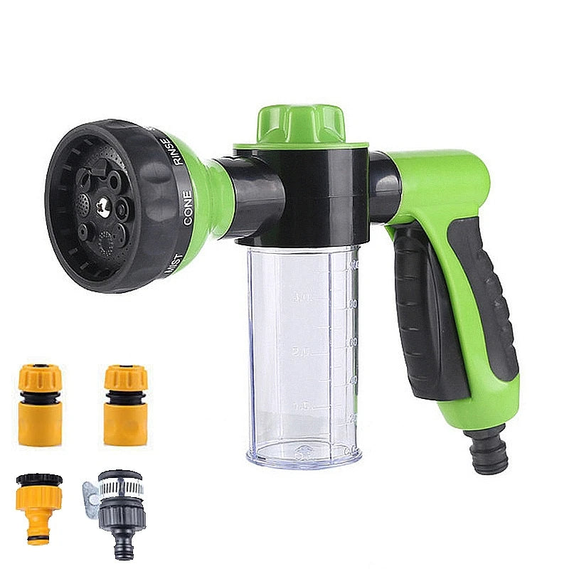 8Function Portable Auto Foam Lance Water Gun High Pressure Nozzle Jet Car Washer Sprayer Garden Clean Tool Automobiles Wash Tool