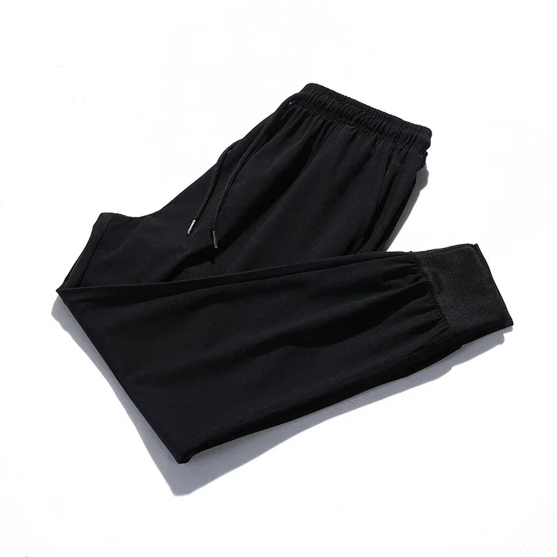 Summer Men Casual Pants Joggers Sweatpants Mens Solid Color Elastic Waist Trousers Fitness Sportswear Fashion Spring Sweatpants