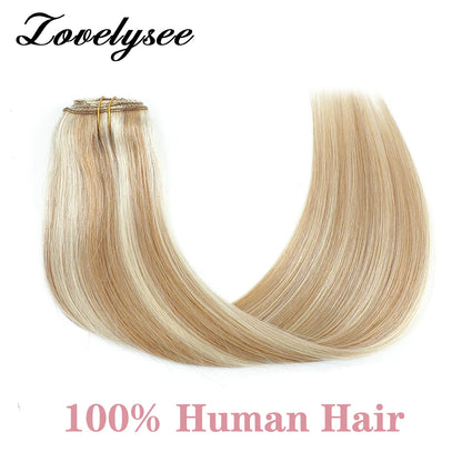 60Grams Lightweight Straight Clip In Human Hair Extensions Full Head 3Pcs Ombre Color Brazilian Machine Remy Hairpiece for Women