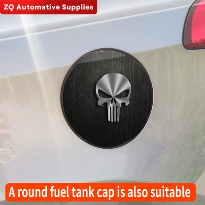 Punisher Skull Blood Car Pull Fuel Tank Stickers Funny Car Waterproof Sunscreen Stickers Pull Fuel Decal Exterior Accessories