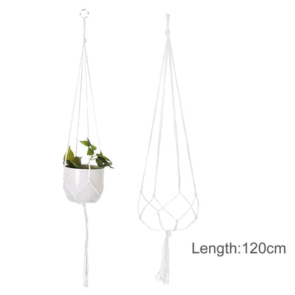 Hanging Plant Handmade Macrame Plant Hanger Flower Pot Planter Hanger Wall Decor Courtyard Garden Hanging Planter Hanging Basket