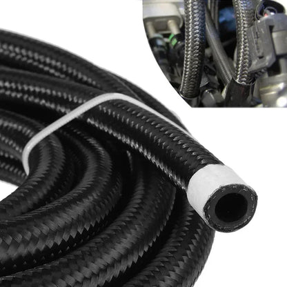 8 Meters 26FT AN4 AN6 AN8 AN10 Universal Car Fuel Hose Oil Gas Line Nylon Steel Braided Radiator Cooler Brake Hose CPE Pipe Tube