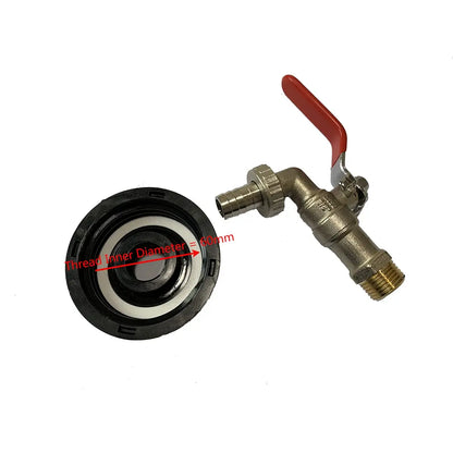 S60x6 Coarse Thread IBC Tank Tap Connecter X 1/2'' 3/4'' Water Coupling Adapter 1000L Garden Home Replacement Valve Fitting