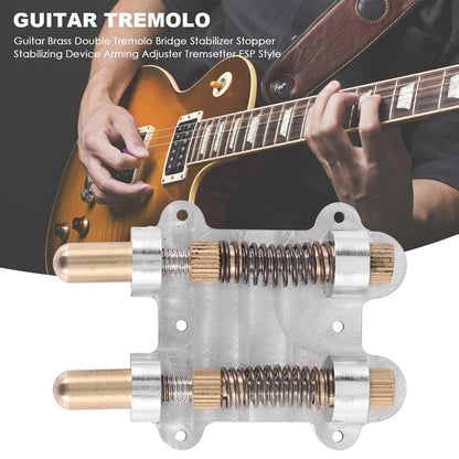 Guitar Brass Double Tremolo Bridge Stabilizer Stopper Stabilizing Device Arming Adjuster Tremsetter ESP Style