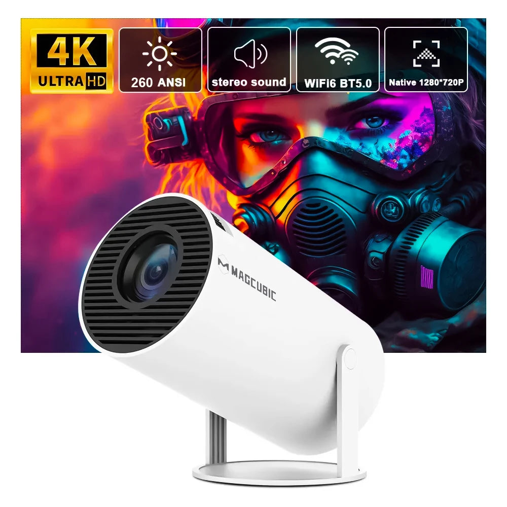 Magcubic 4K Wifi6 Projector Android 11 260 ANSI Dual WIFI Allwinner H713 BT5.0 1280*720P Home Cinema Outdoor portable HY300 Pro