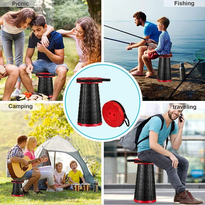 Portable Round Folding Chair Accordion Chair Height Adjustment Simple Tool Elephant Swing Playground Queue Chair Portable Round