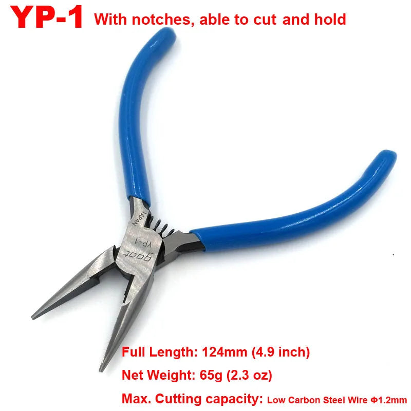 Japan GOOT Mini Pliers Diagonal Cutter Long Nose Nippers for Home Use Hobby Hand Tools Cutting Plastic Soft Wire Bending Holding