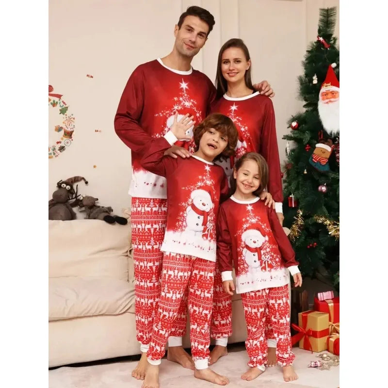 2024 Christmas Pajamas Family Set Red Green Mother Kids Adult Baby Xmas Family Matching Outfits Family Christmas Pajamas Clothes