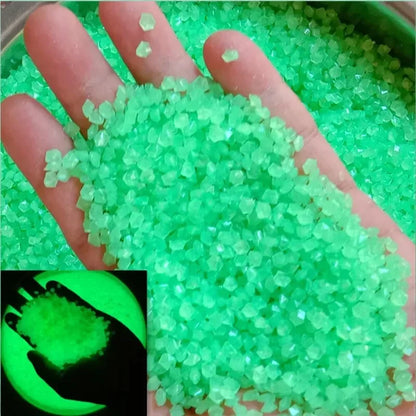 1000pcs 3-5mm Luminous Sand Glow in Dark Pebbles Stone Home Garden Yard Outdoor Path Lawn Decorations Fish Tank Aquarium Decor