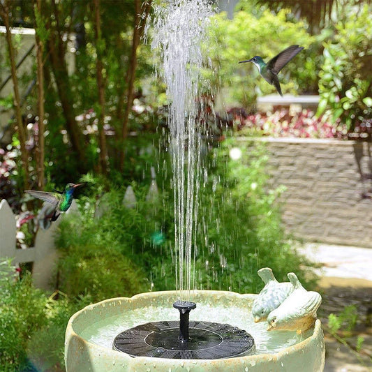 Mini Solar Water Fountain Pool Pond Waterfall Fountain Garden Decoration Outdoor Bird Bath Solar Powered Fountain Floating Water