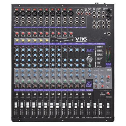 Professional Audio Mixer 16 Channels Mixing Console For Wireless Micprophone Dj Controller Sound Processor Audio Equipment Vi16