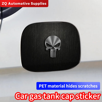 Punisher Skull Blood Car Pull Fuel Tank Stickers Funny Car Waterproof Sunscreen Stickers Pull Fuel Decal Exterior Accessories