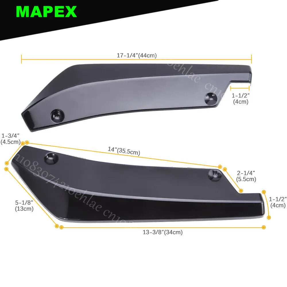 For Mazda 2 3 5 6 CX-3 CX5 CX-7 Rear Bumper Lip Diffuser Splitter Canard Spoiler