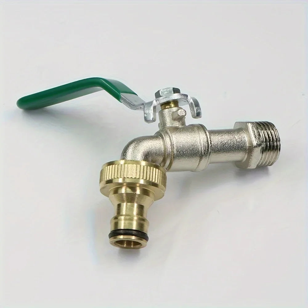 Brass Faucet Tap Connector Mixer Hose Adaptor Quick Connecter 1/2 3/4 Copper Hose Coupling Adapter Garden Watering Fittings Tool