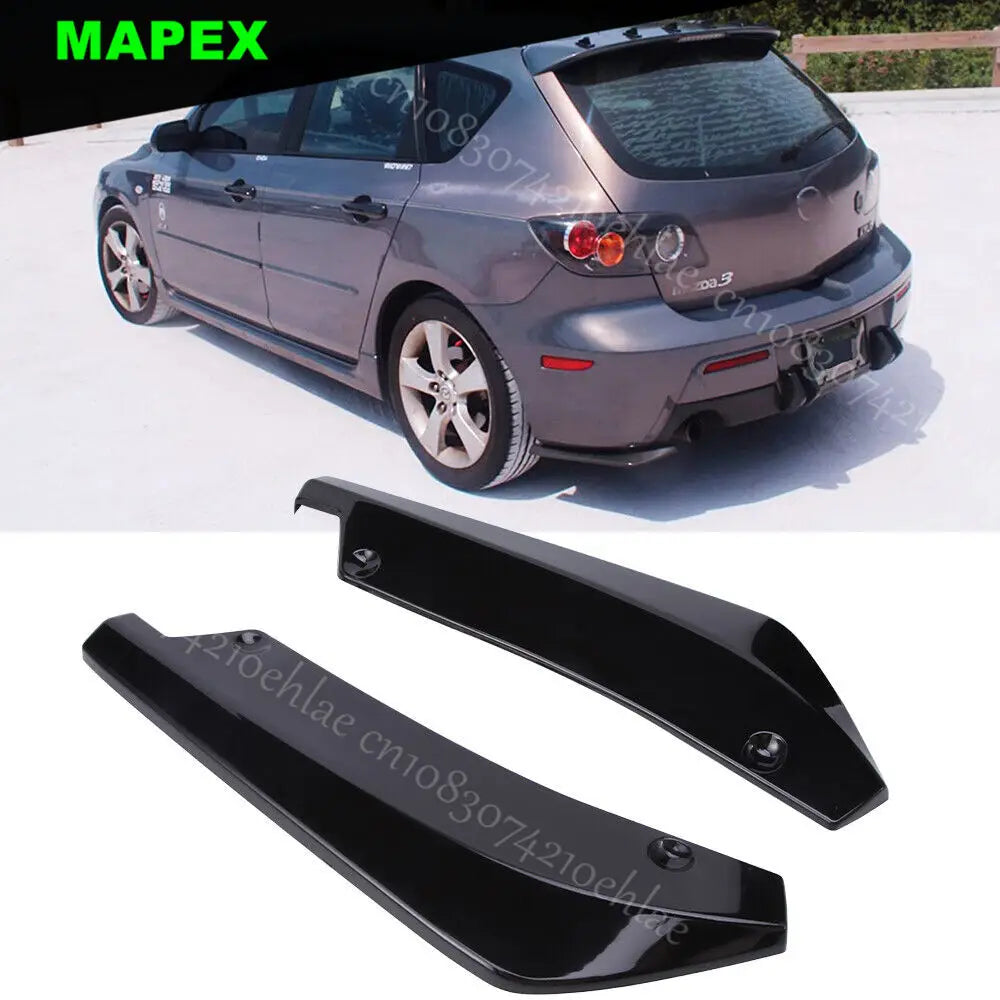 For Mazda 2 3 5 6 CX-3 CX5 CX-7 Rear Bumper Lip Diffuser Splitter Canard Spoiler