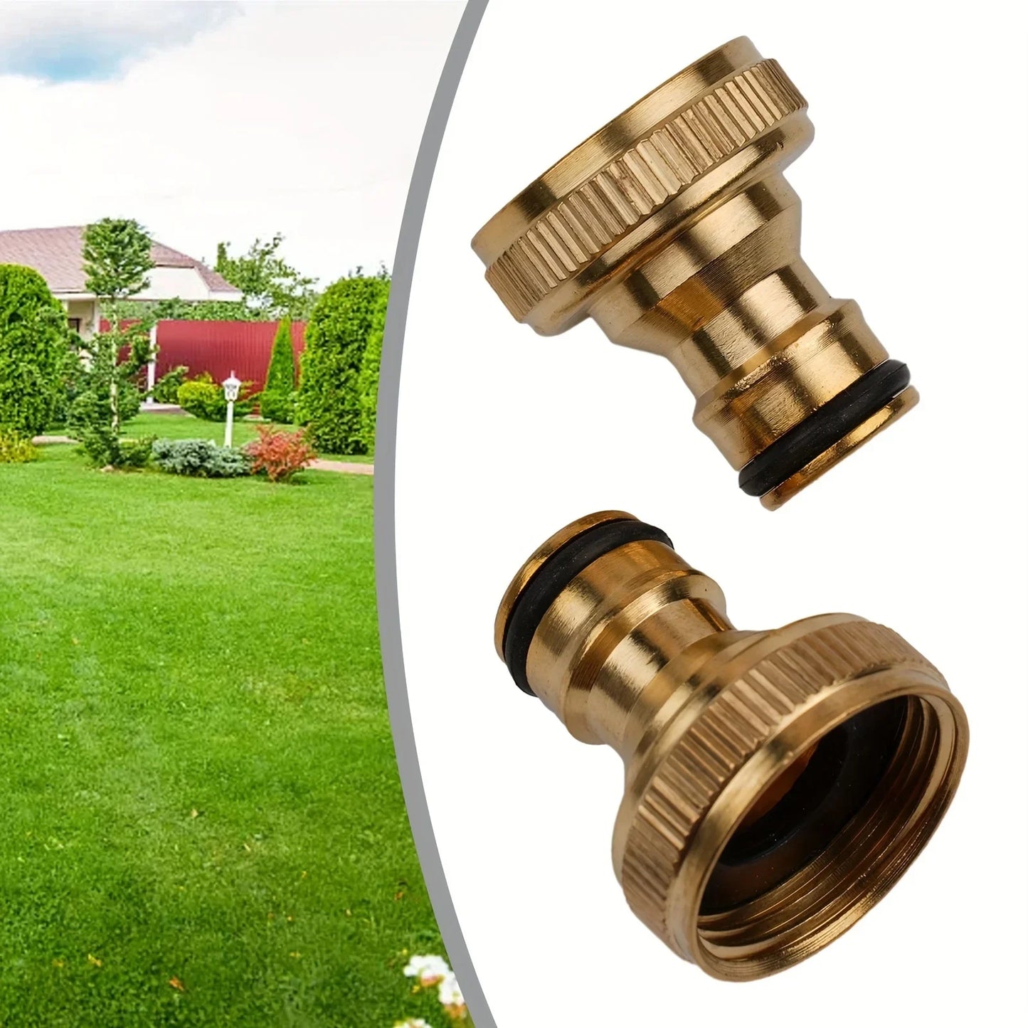 Brass Faucet Tap Connector Mixer Hose Adaptor Quick Connecter 1/2 3/4 Copper Hose Coupling Adapter Garden Watering Fittings Tool