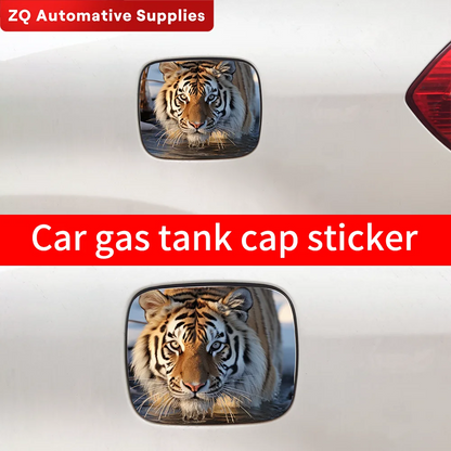 Car Cool Tiger Stickers Car Fuel Tank Cap Sticker Decoration Trim Cover Waterproof Sunscreen Vinyl Decal Exterior Accessories