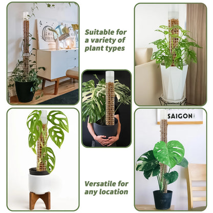 Self-watering Moss Pole Plastic Plant Stand Plant Climbing Column Growing Support Stand for Indoor Plants Garden Accessories