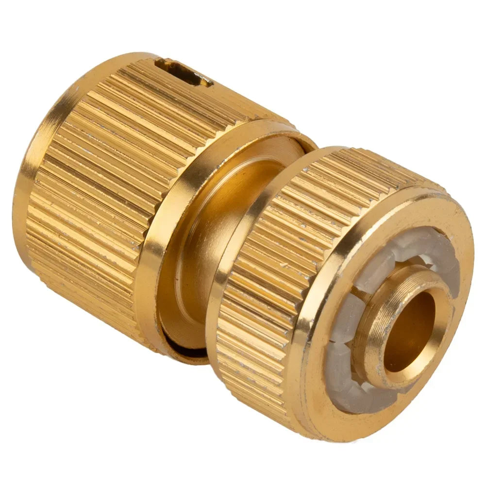 1/2" Garden Brass Hose Connector Watering Water Hose Pipe Tap Adaptor Quick Release Fitting Gardening Irrigation Car Washing