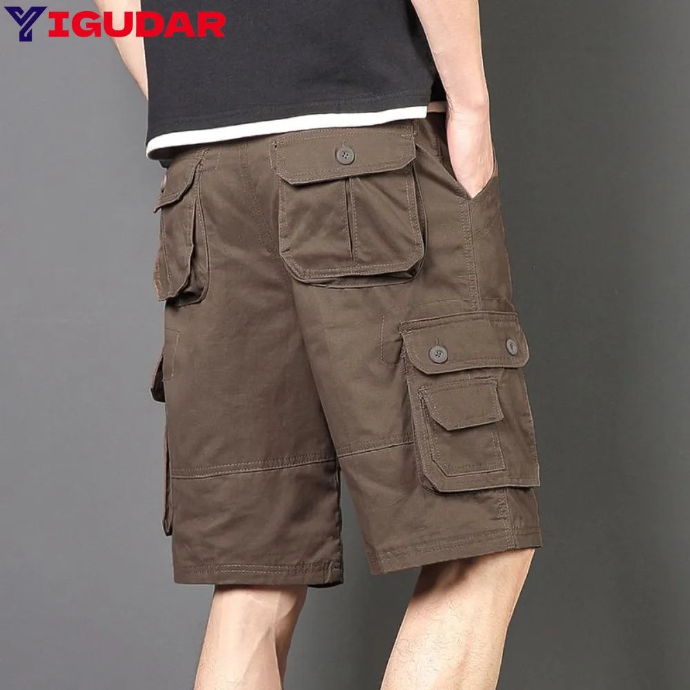 Outdoor Cargo Military Men Tactical Shorts for Summer Waterproof Urban Shorts Trekking Camp Pants Multi Pocket Plus Size Hiking